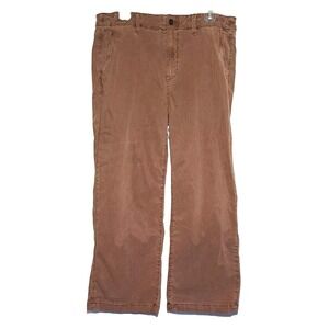 Anthropologie Paige Carly High-Rise Cropped Wide-Leg Jeans Size 31 Terracotta